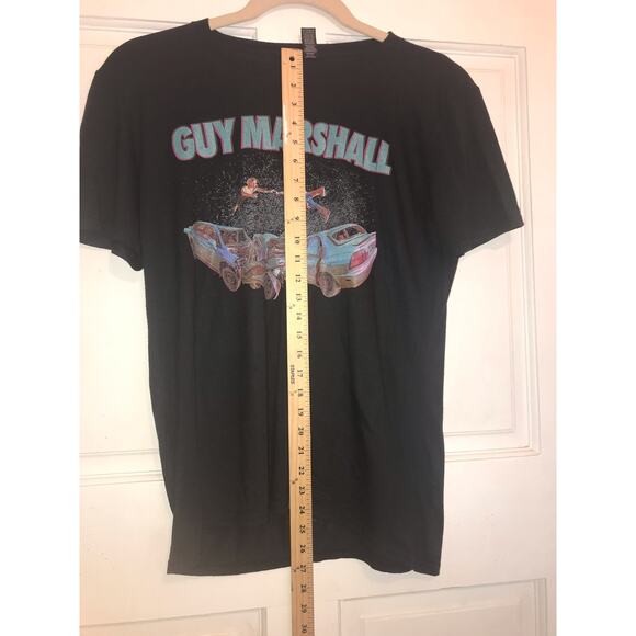 Anvil T-Shirt Men's L Black Short Sleeved Guy Marshall Logo - Picture 11 of 12